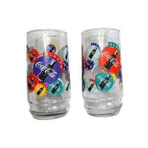 Vintage Atlas 1995 Always Coca Cola glass Tumblers Set of 2